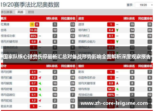 国家队核心球员伤停最新汇总对备战形势影响全面解析深度观察报告 国家队核心球员伤停最新汇总对备战形势影响全面解析深度观察报告